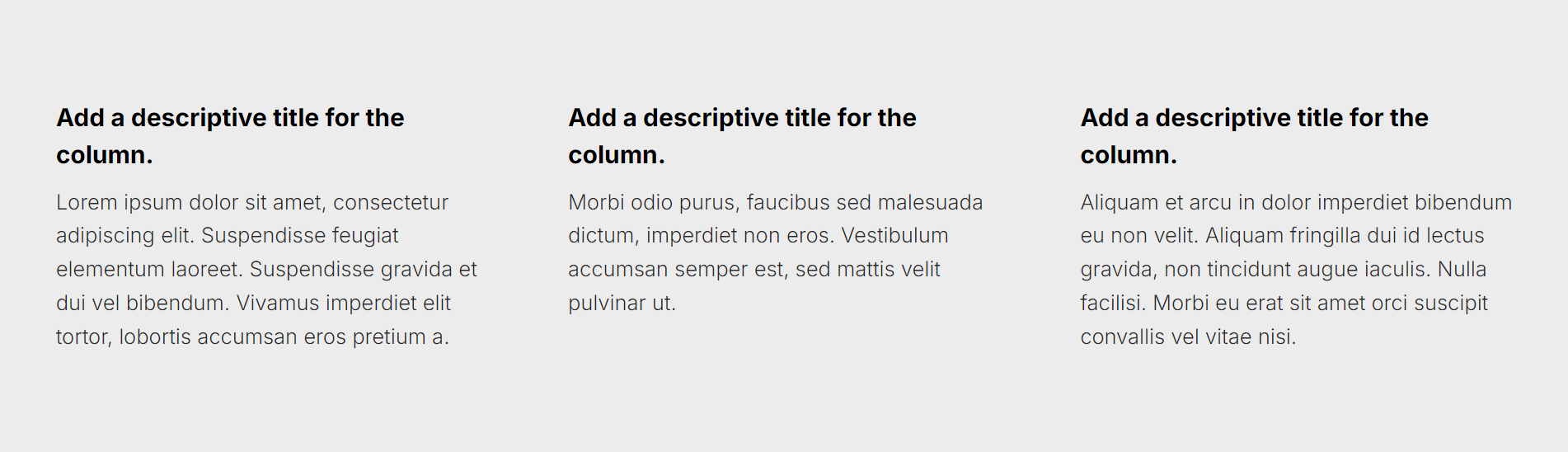 3 column strip